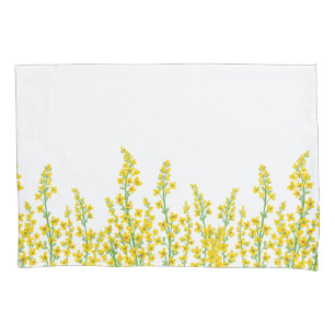 Gelbe, moderne Citrine Blumenblüten Kissenbezug