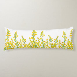 Gelbe, moderne Citrine Blumenblüten Seitenschläferkissen