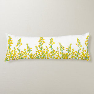 Gelbe, moderne Citrine Blumenblüten Seitenschläferkissen