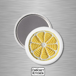 Gelbe Moderne Minimal Frische Crochet Lemon Slice Magnet