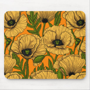 Gelbe Mohnblumen Mousepad