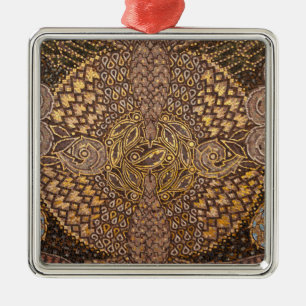 Gelbe Mosaik-Details, Deutschland Ornament Aus Metall