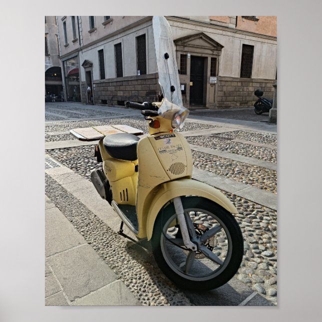 Gelbe Motorradposter! Poster (Vorne)
