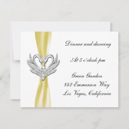 Gelbe Multifunktionsleisten-Silberschwänzer-Empfan Einladung