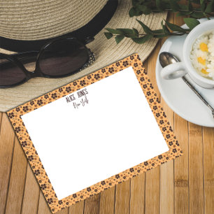 Gelbe Muster braune natürliche Blume Notizblock