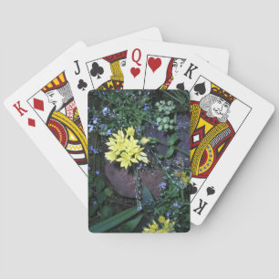 Gelbe Nachtblumen Foto Spielkarten