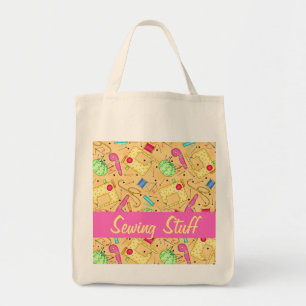 Gelbe Nähbegriffe Art Custom Näwing Stuff Tragetasche