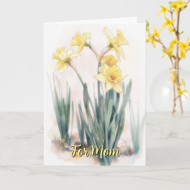 Gelbe Narzissen-Blumenkunst Muttertag Karte (Gelbe Blume)