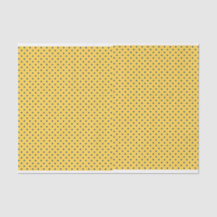 Gelbe Navy Blue Dots Gemustert Seidenpapier