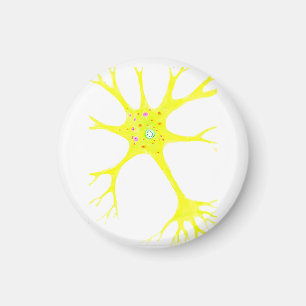 Gelbe Nervenzelle Magnet