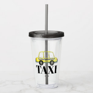 Gelbe New Yorker Taxi-Kab NYC Acryltrinkbecher