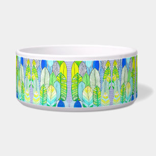 Gelbe Niedliche moderne tropische Boho-Blätter Napf
