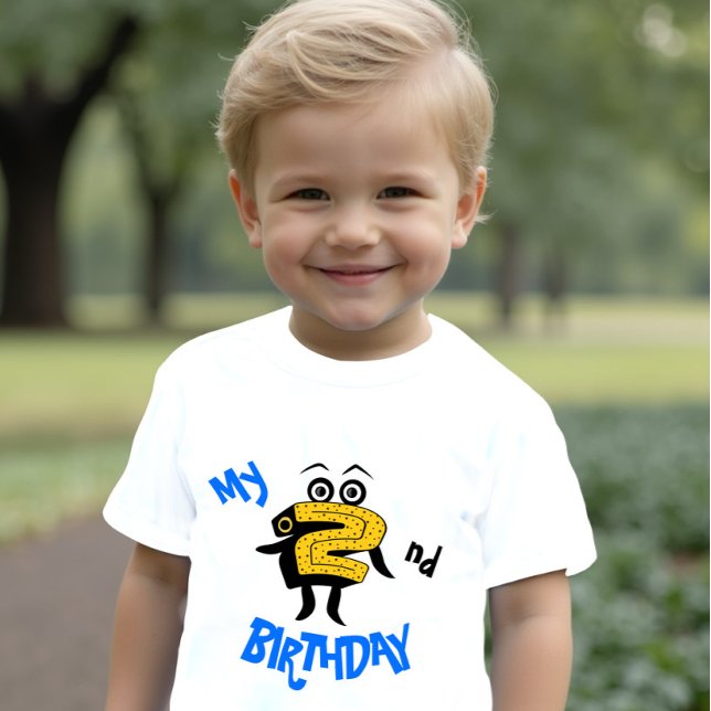 Gelbe Nummer zwei Baby T-shirt (Von Creator hochgeladen)
