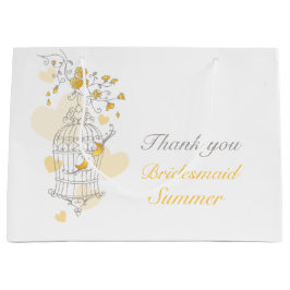 Gelbe, offene Vogelkäfig-Gastgeschenk Hochzeit Große Geschenktüte