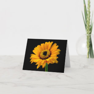 Gelbe Orange Blume Schwarze Liebe Hallo Karte