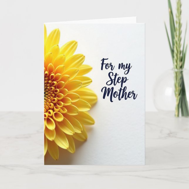 Gelbe Orange Blume Tag Karte (Vorderseite)