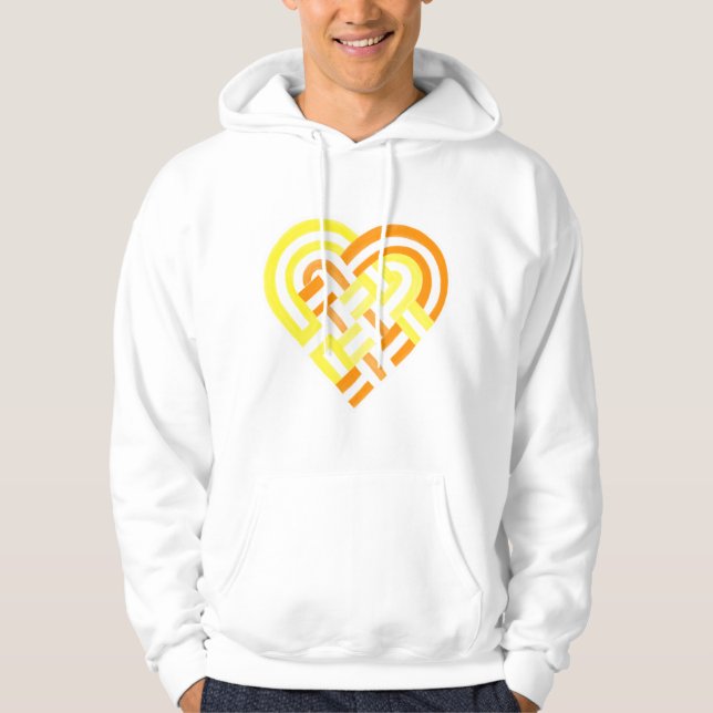 Gelbe Orange-Fahne Hoodie (Vorderseite)