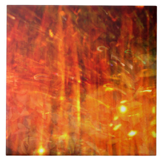 Gelbe Orange Flammen Abstrakte Kunst Fliese