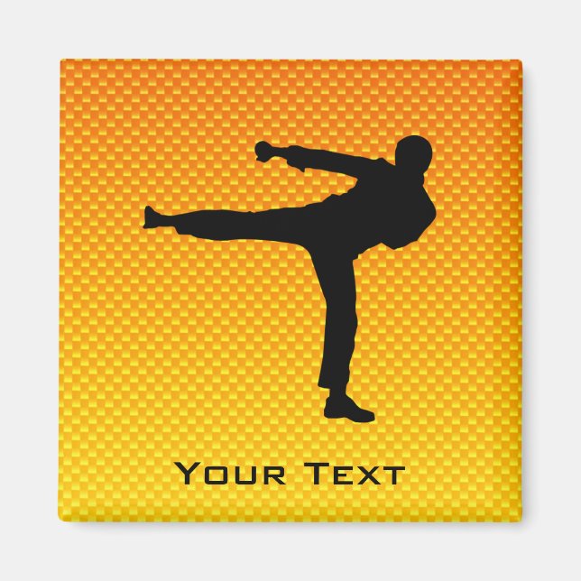 Gelbe Orange Martial Arts Magnet (Vorne)