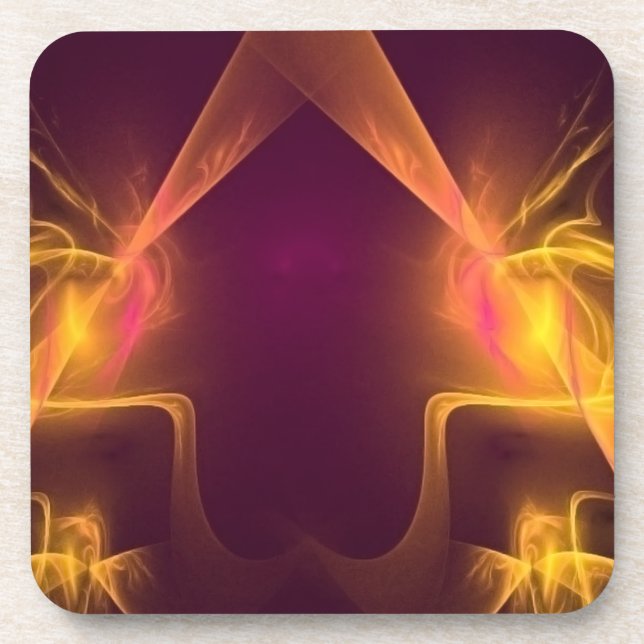 Gelbe Orange und rote Spotlights Untersetzer (Vorderseite)