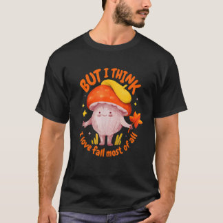 Gelbe orangefarbene Farbtöne Mushroom Abbildung Bl T-Shirt