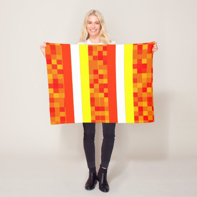 Gelbe Orangenblanke Fleecedecke (Beispiel)