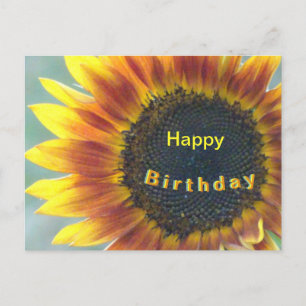 Gelbe Orangenblume Happy Birthday Postcard Postkarte