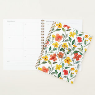 Gelbe Orangenblumen  Planer