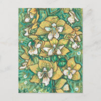 Gelbe Orchideen Tropische Blume Blumenbemalung Kun