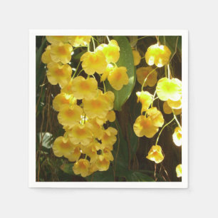 Gelbe Orchideen - tropische Blume Serviette