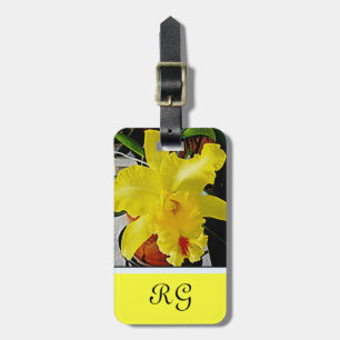 Gelbe Orchideenblüten-Reise Gepäckanhänger