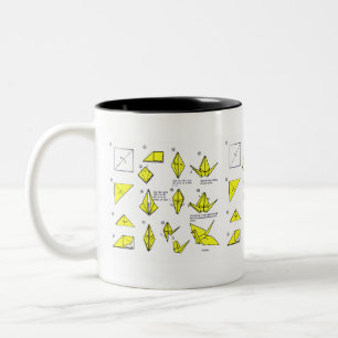 Gelbe Origami Tasse