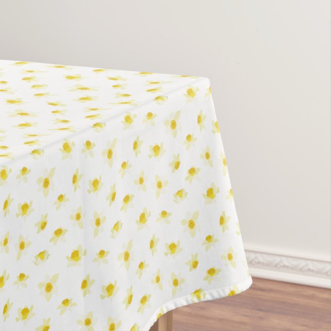 Gelbe Osterglocken Frühlingsmodern. Tischdecke (Beispiel)