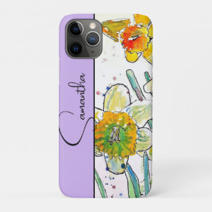 Gelbe Osterglocken-Wasserfarbe Osterglocken Floral Case-Mate iPhone Hülle