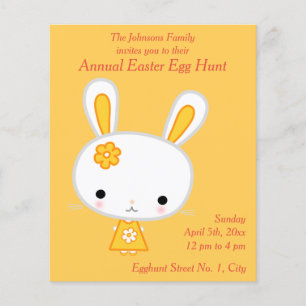 Gelbe Ostern Eizelljagd Einladung Flyer