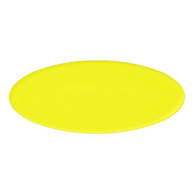 Gelbe Oval Namenschild (Vorderseite)