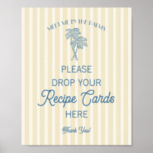 Gelbe Palme Frühlingsstrand Teile ein Rezept Braut Poster