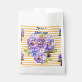 Gelbe Pansy Art Blume Blumenkästen Gastgeschenk Geschenktütchen