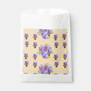 Gelbe Pansy Art Blume Blumenkästen Gastgeschenk Geschenktütchen