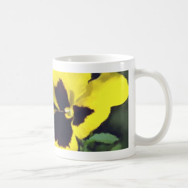 Gelbe Pansy-Blumen Tasse (Rechts)