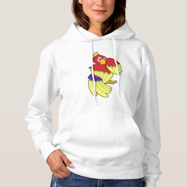 Gelbe Papagei Hoodie (Vorderseite)