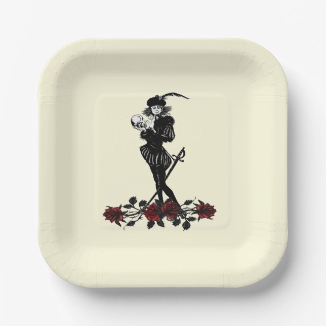 Gelbe Papierplatte des Hamlet Pappteller (Vorderseite)