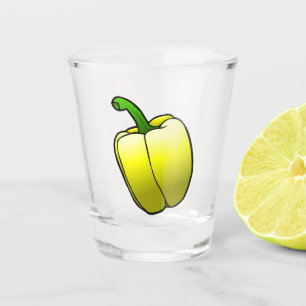 Gelbe Paprika Schnapsglas