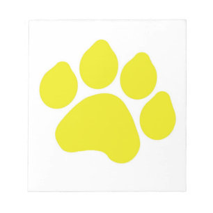 Gelbe Paw-Druck-Notepad Notizblock