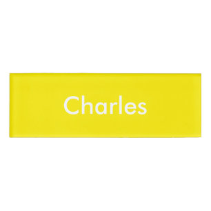 Gelbe Personalisierte Vorlage Namenschild