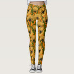Gelbe Pfeffer Leggings<br><div class="desc">Vektormuster aus handgezeichnet Mohn.</div>