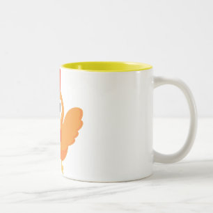 Gelbe Pfeil-Tasse Zweifarbige Tasse