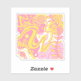 Gelbe Pflanze Aufkleber