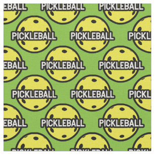 Gelbe Pickleballs - benutzerdefinierter Hintergrun Stoff
