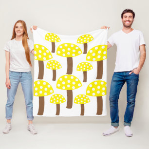 Gelbe Pilze Fleecedecke